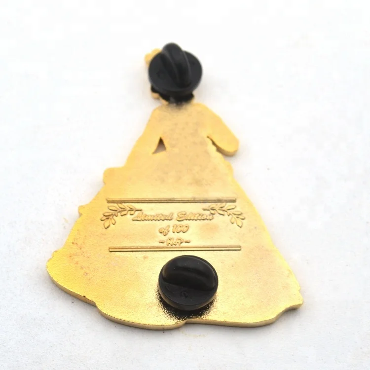 
Customized Cartoon Princess Shape Gift Pin 