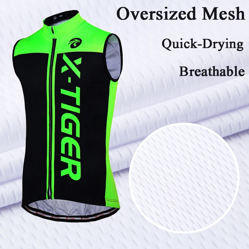 X-TIGER Summer Sleeveless Cycling Vest Men Mountain Bike Jersey Ropa Ciclista Maillot Ciclismo Racing Bicycle Clothing