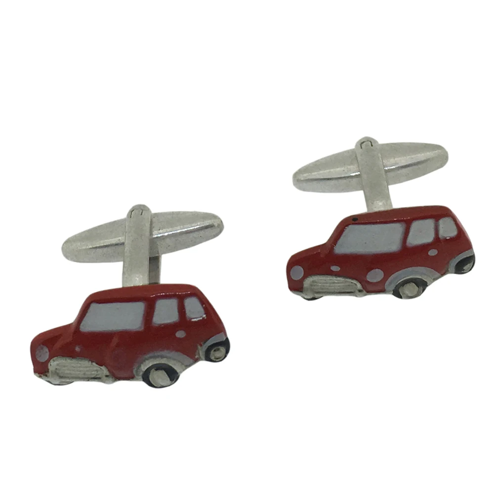 Custom Design Enamel Car Shape Novelty Cufflink