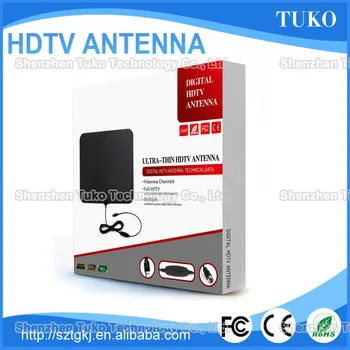 Высокий Коэффициент Усиления Цифрового HD TV Indoor amplified HDTV антенны 50 миля диапазон