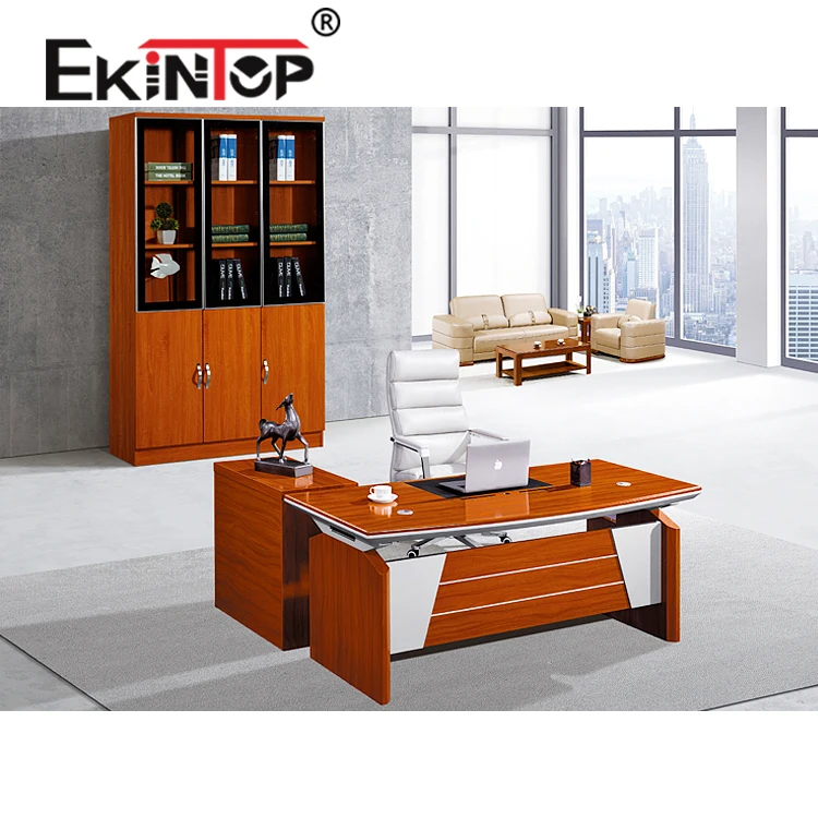Ekintop Foshan supplier boss executive desk L shape office furniture factory