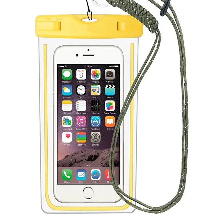 Multicolor Plastic Durable Phone Bag Pouch Outdoor Waterproof Phone Case in Raining Day Surfing