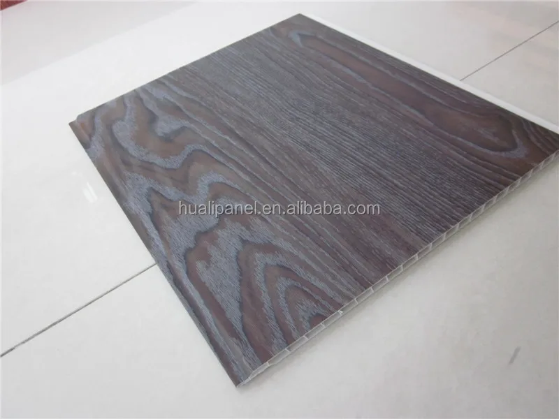 
india best seller plastic wall panelling 7mm*25cm,2.6kg V groove wood laminated 