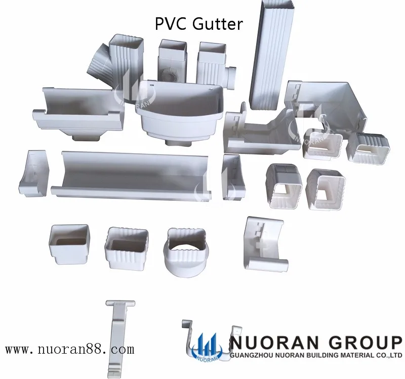 5.2/7 Inch PVC Commercial Roofs Gutters Drains Scupper Water Catchment rain gutter drainage systems