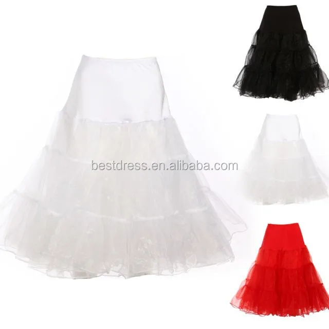 
Women Skirt Tutu Knee Length Tulle Skirt Ball Gown Wedding Petticoat 