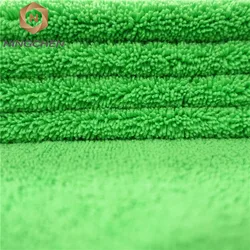 Blue Color Microfiber One Side Long Pile One Side Short Pile Towel Fabric