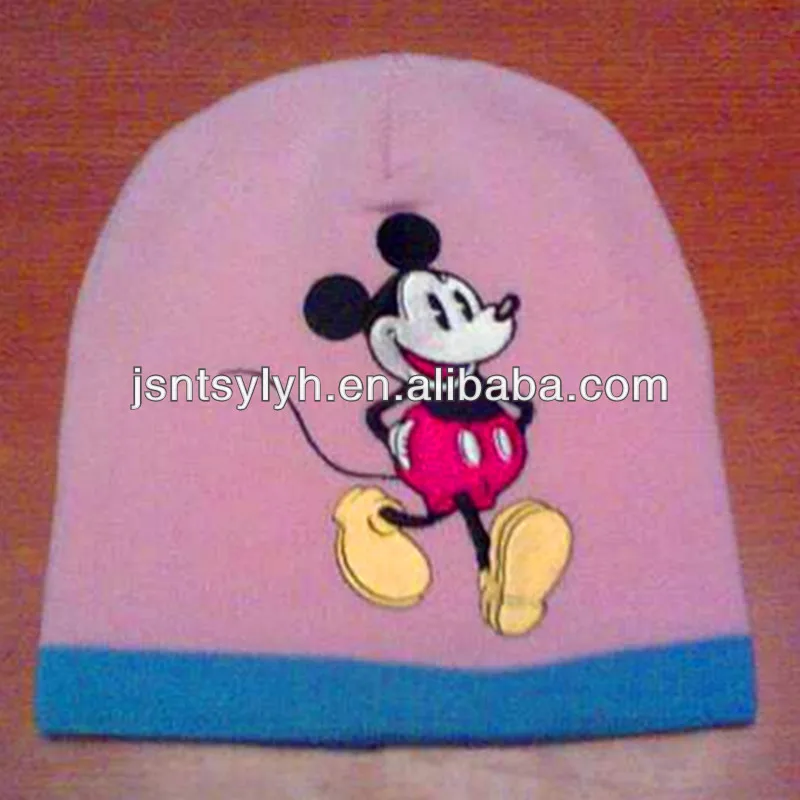 
Лидер продаж, вязаные шапки с вышивкой Микки Маус 