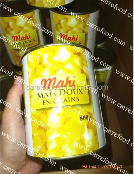 Mais doux en grains sweet canned corn with easy open 400g