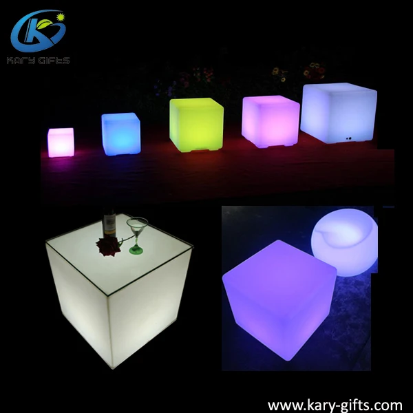 Rechargeable Luminous Multi sizes Light LED Cube Chair