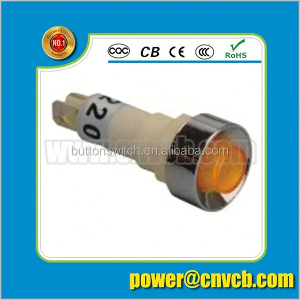 ZS58 желтая кнопка Диаметр M10 световой индикатор сигнальная лампа сигнальная лампа индикатор