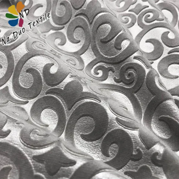 
Custom design wholesale colorful 100 poly floral fabric embossed holland velvet fabric 