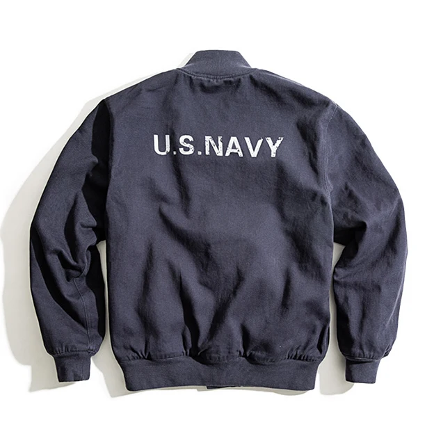 US N-1 NAVY deck jacket, sherpa lining bomber jacket