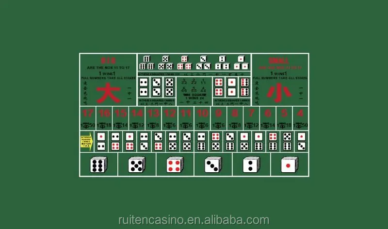 Customize Waterproof and Non-Flammable Craps Table Sic Bo Layout