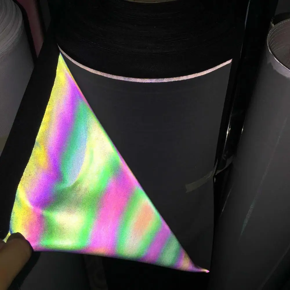 Aurora Rainbow Multicolor Reflective Spandex Fabric for Sale