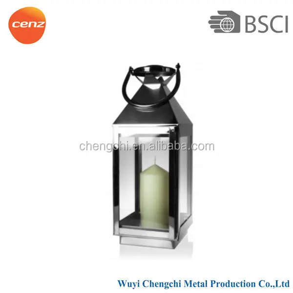 Декоративный арабский фонарь из нержавеющей стали с зеркальной полировкой, серебро 2018 пробы