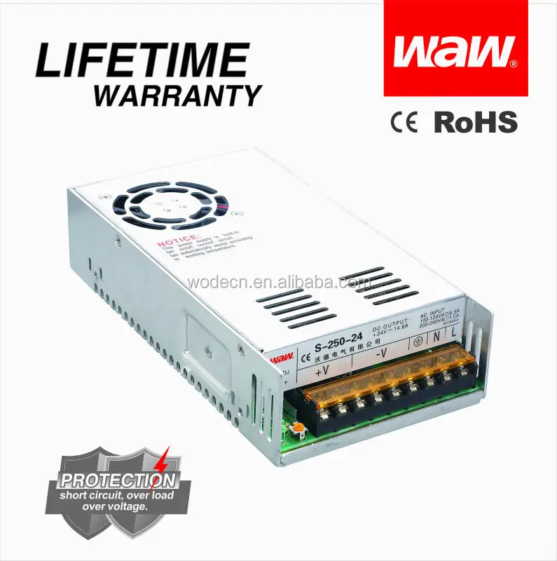 high quality SMPS 10a 24v 250w S-250 switching power supply