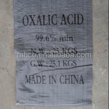 99.6% oxalic acid H2C2O4 for dyeing/textile/leather manufacturer
