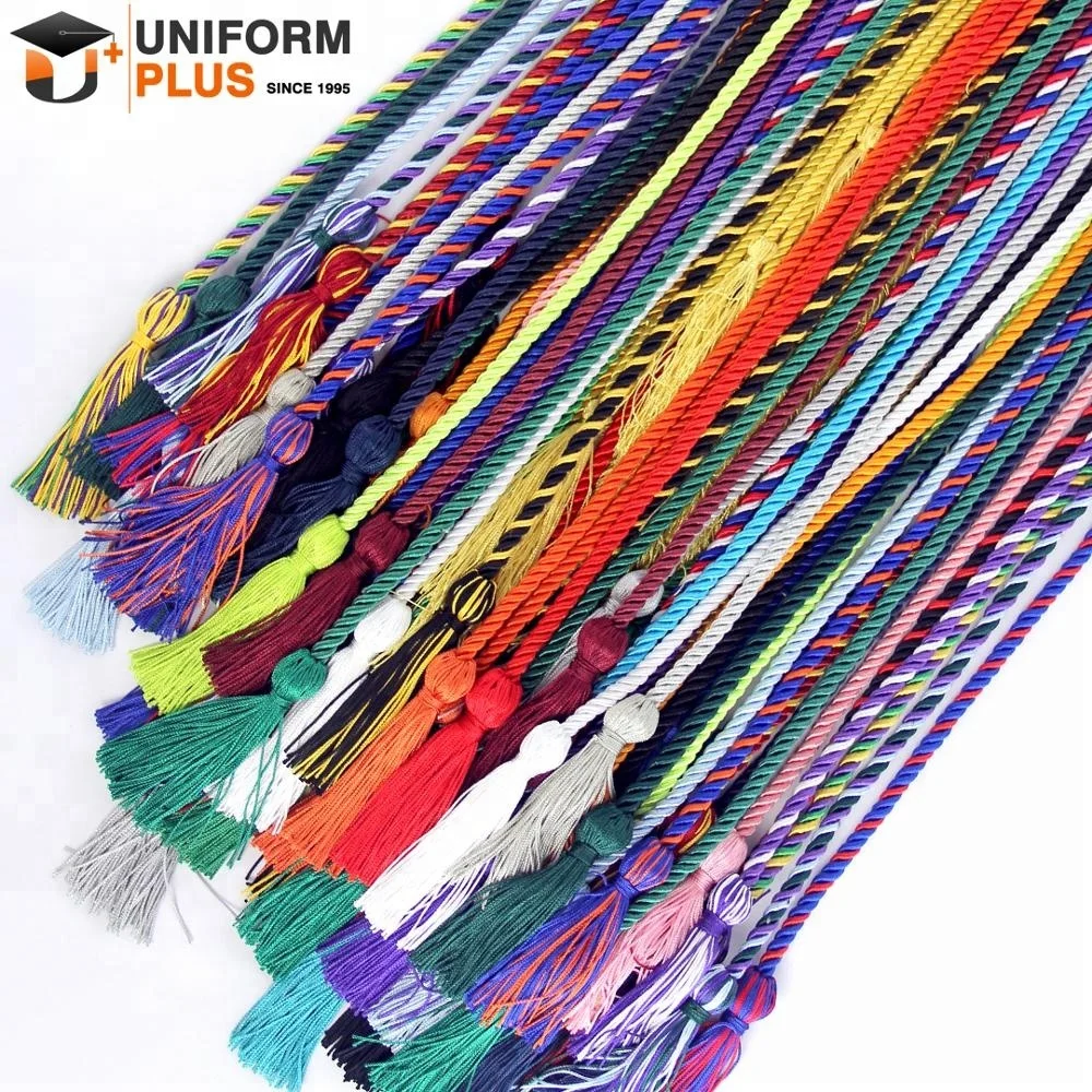 Wholesale cheap college university ceremony graduation honor tassel and honor cords