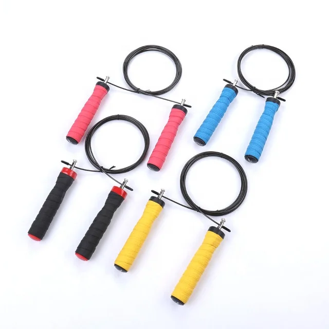 Adjustable skipping Springseil speed  jump rope crossfit jump rope foam jump rope speed
