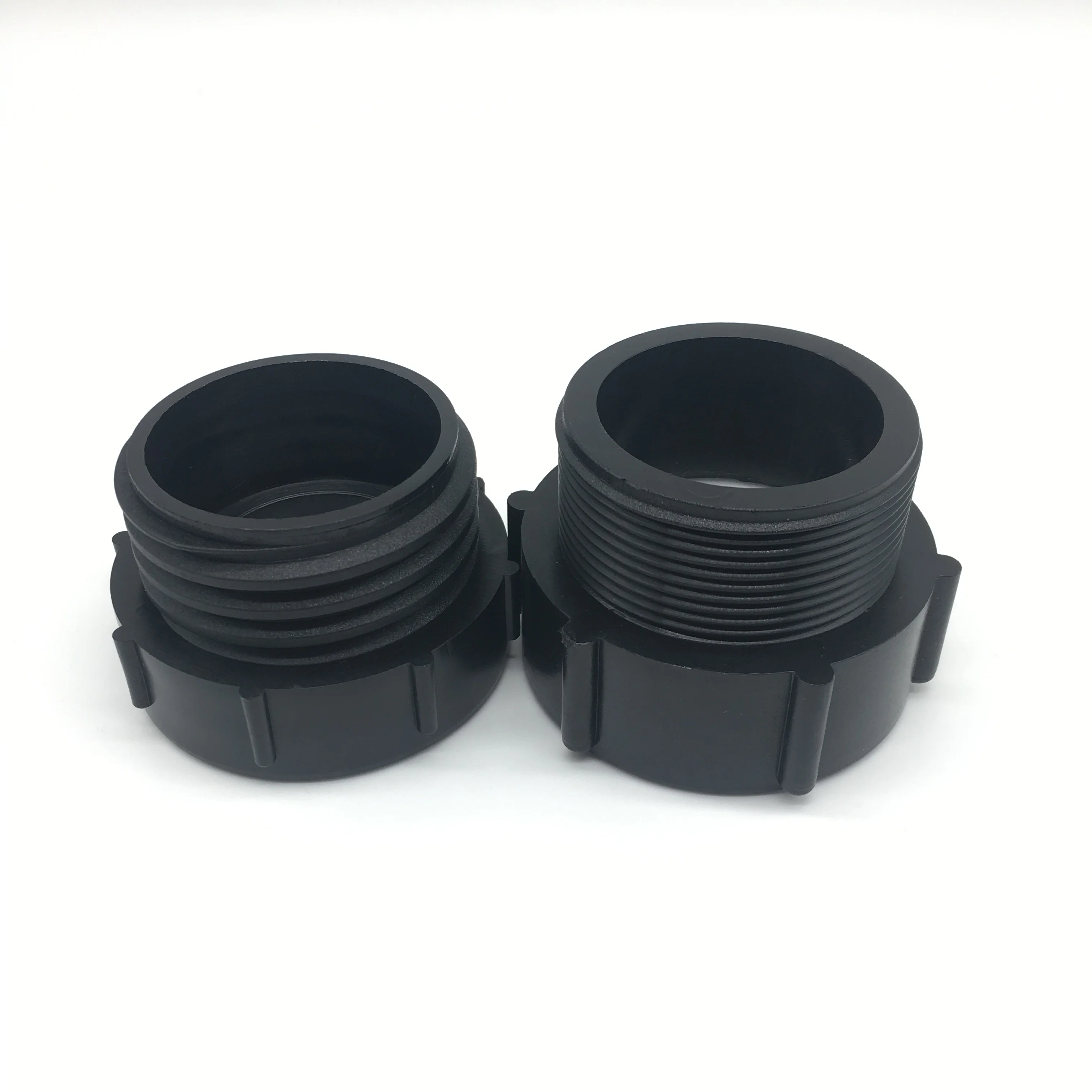IBC Valve Adapter Outlet 2 Inches Thread S60*6 Coupling Female or Male or Hose Black Injection to BSP or BSP to S60*6 Fumaoxin