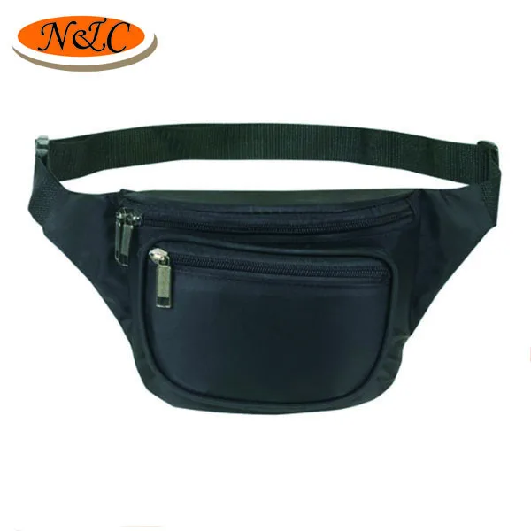Unisex outdoor sport running multi-purpose 3-zipper custom waist bag fanny pack