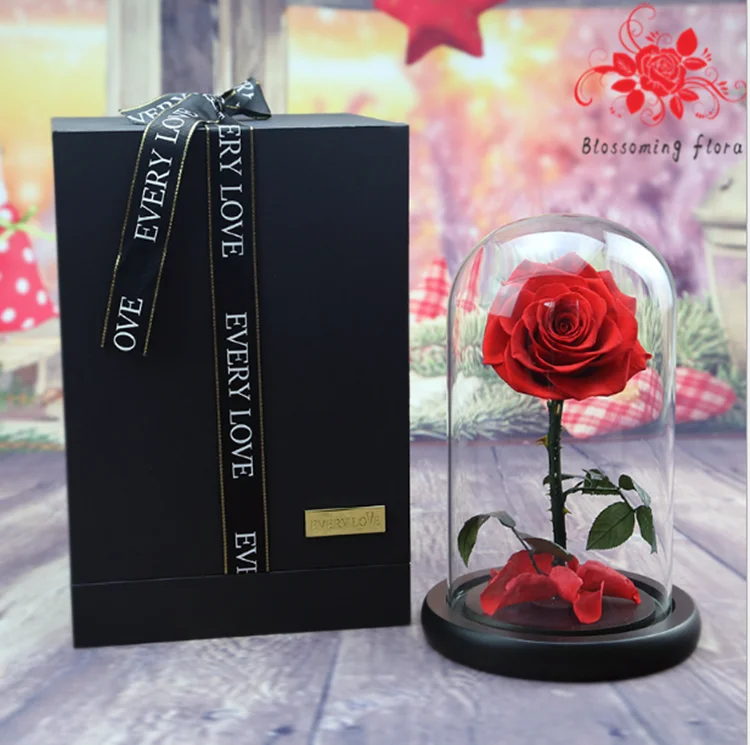 Cheap bulk christmas gifts long lasting real rose flowers forever preserved with stem