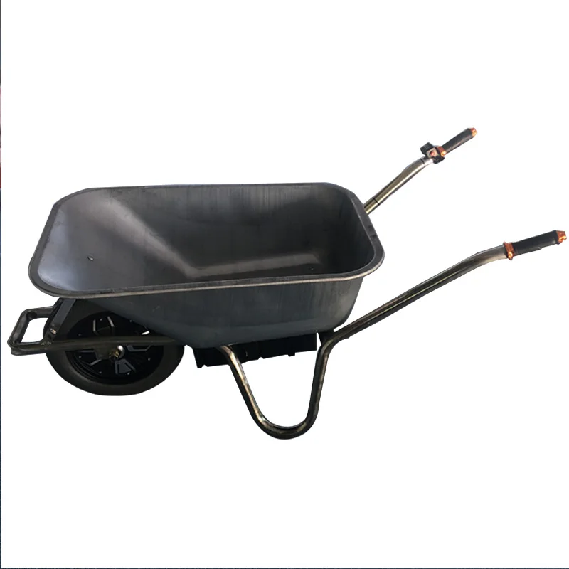 Electric power mechanical wheelbarrow with caster wheel