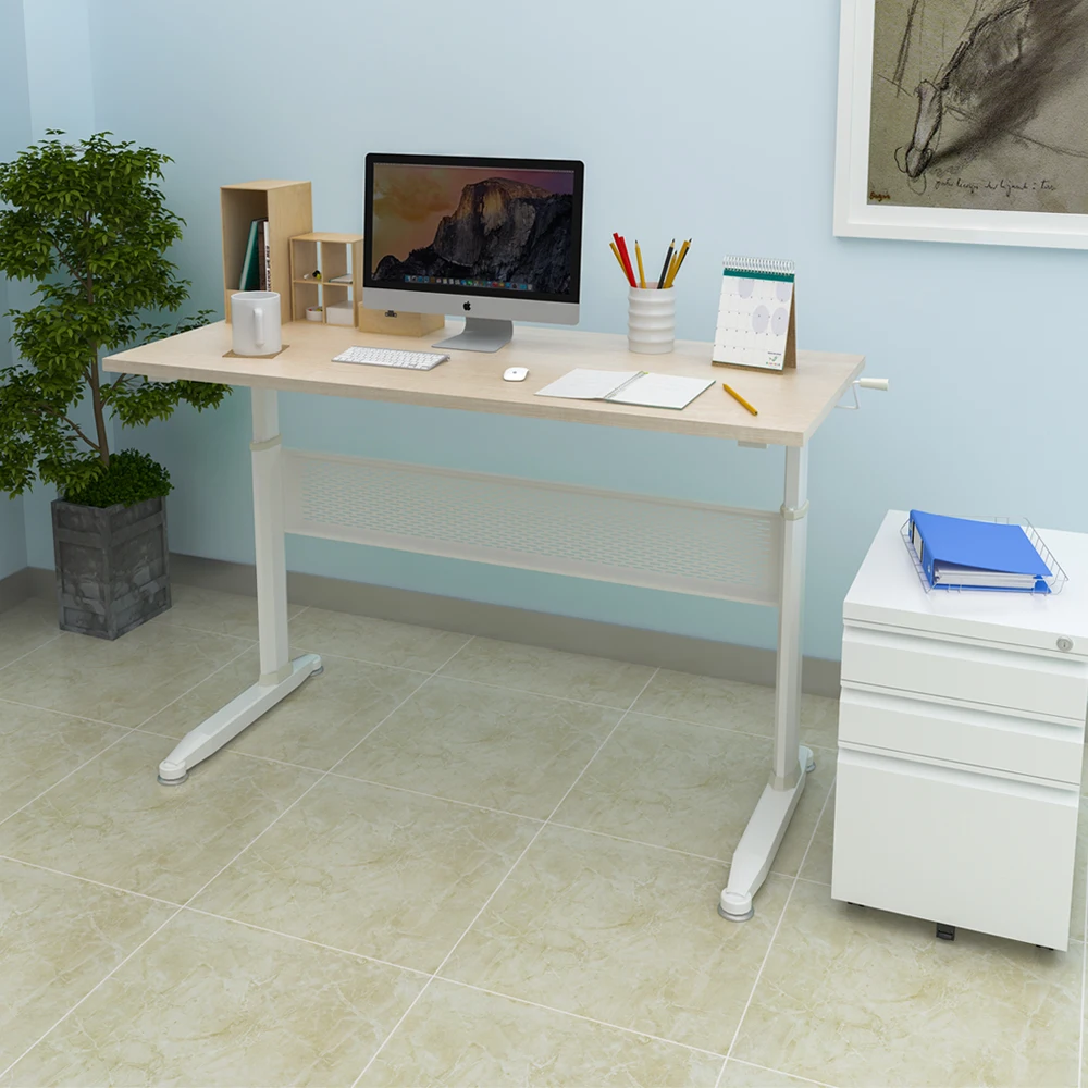 
adjustable office table modern style office table, metal frame office table 