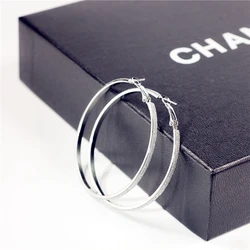 Wholesale Bulk Women Jewelry Earring Dull Polish Dubai Gold Plated Big Large Bali Hoop Earrings with Glitter