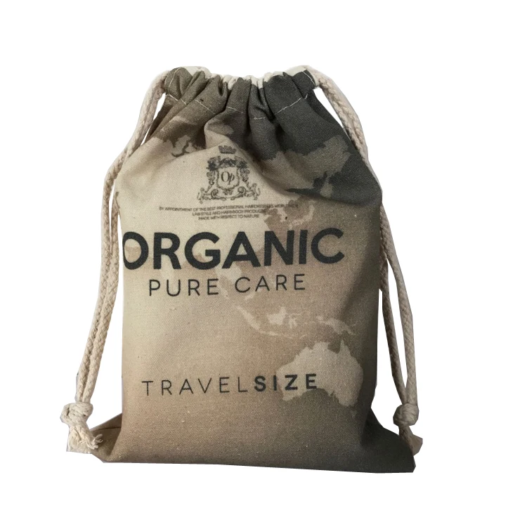 Promotional wholesale small organic cotton muslin gift bag