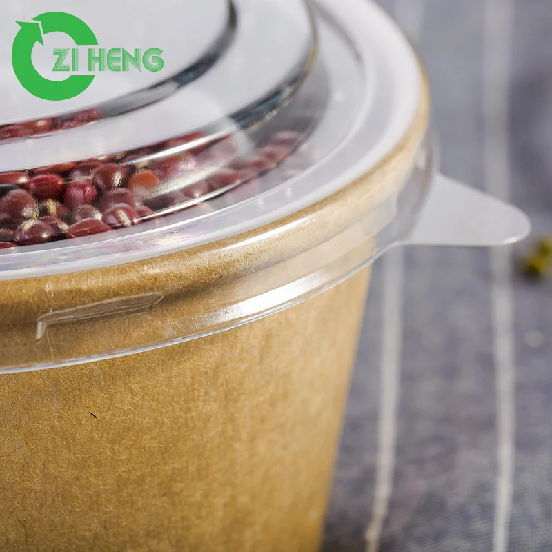 Eco friendly disposable custom logo printed take away soup bowl craft 250ml-1500ml