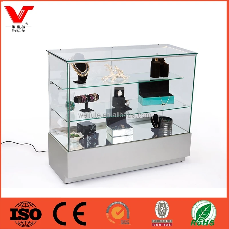 
New retail wooden glass jewelry store showcase and counters 