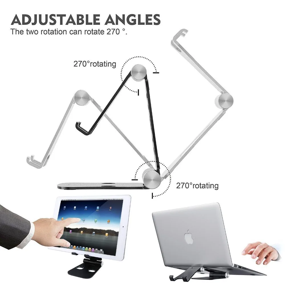 Foldable Adjustable Aluminum Stand Holder Bracket Kickstand