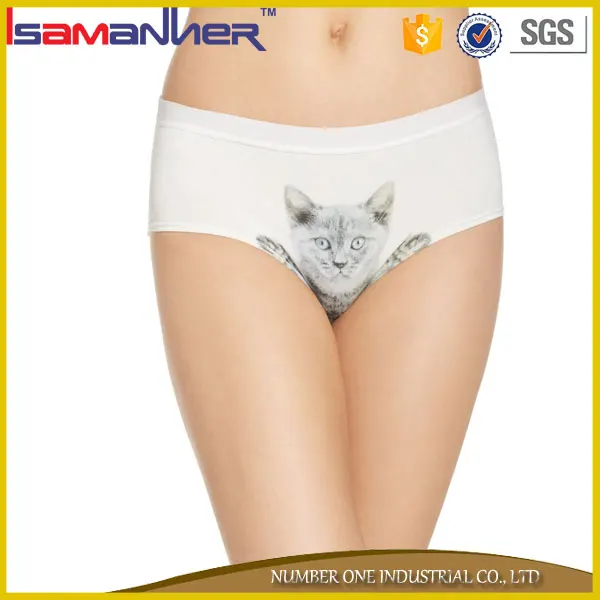 Хлопок дамы кошка нижнее белье необычные сексуальные девушки предподростковый трусики