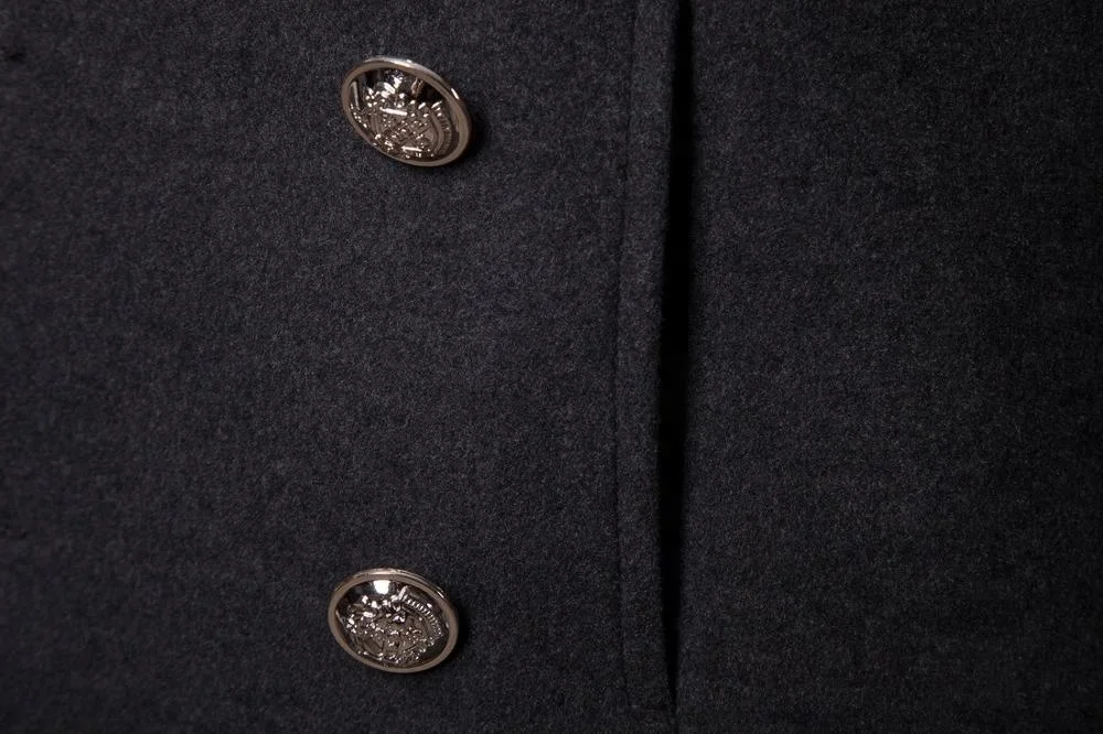 
hot sale latest design high quality mens military wool long overcoats 