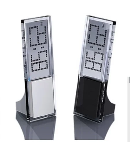 promotional mini transparent lcd giveaway digital clock
