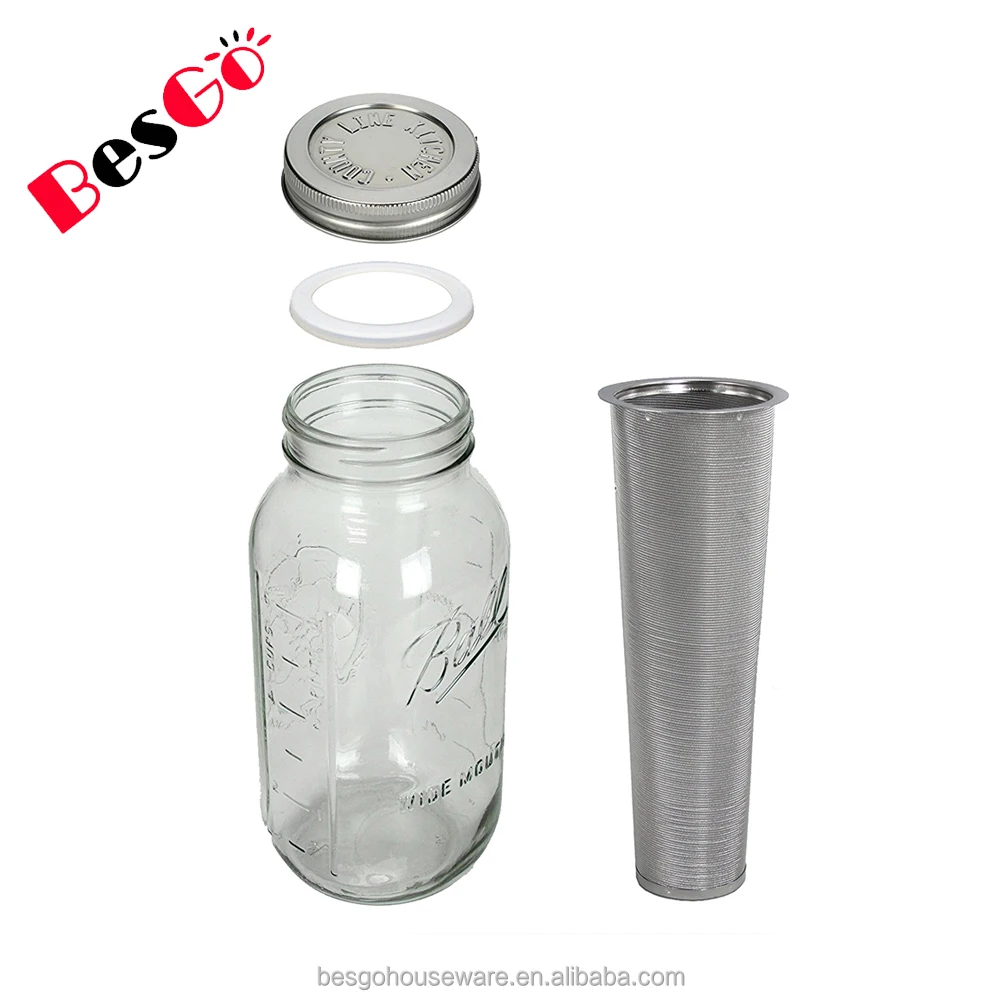 Custom cold brew coffee maker mason jar