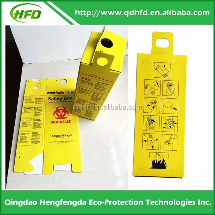 Free sample! HFD Medical Disposal Bin Sharp /Safe SharpS Containers plastic medical sharp containers
