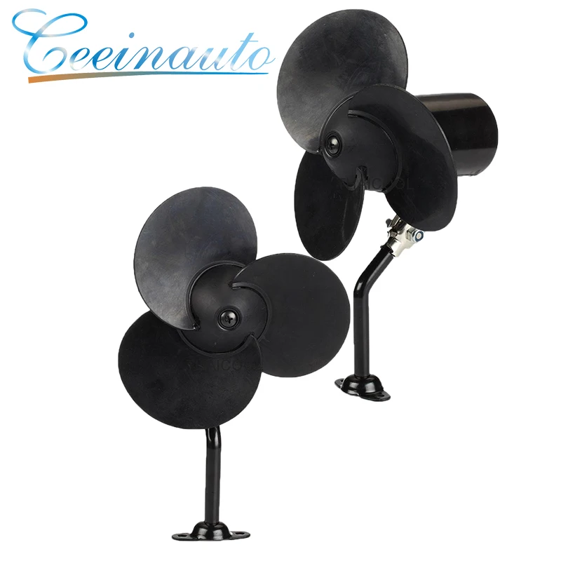 3pcs Rubber Blade 5 inch 24V DC bus fan safety car cooling fan for driver