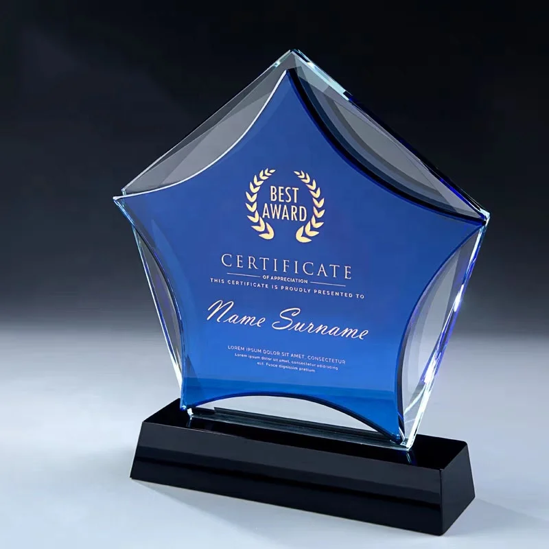 Good Selling Corporate Multi Frame Original Designed Crystal Trophy Glass Trophies Awards