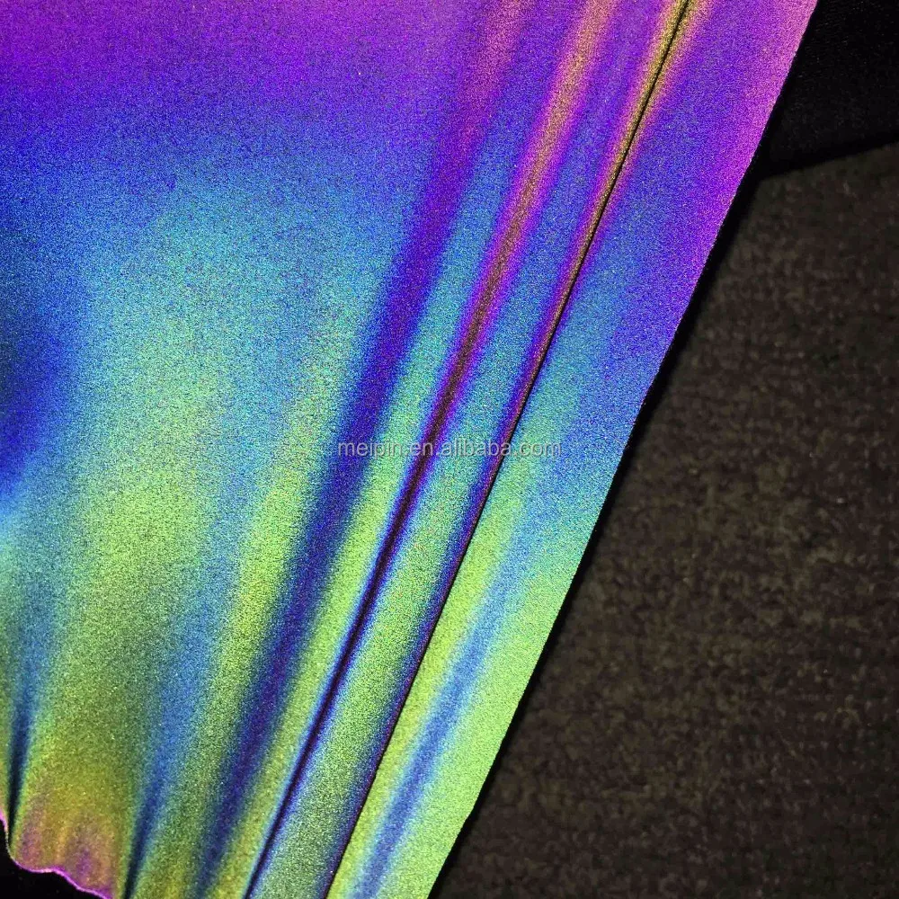 Aurora Rainbow Multicolor Reflective Spandex Fabric for Sale