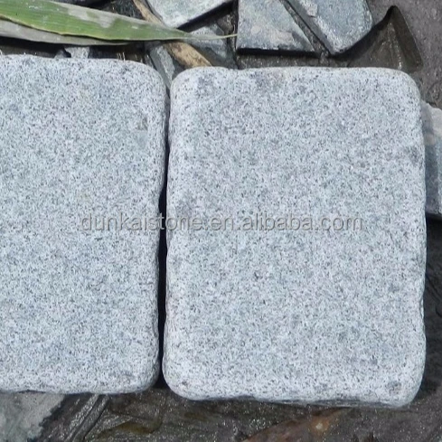
tumbled black and grey granite brick 