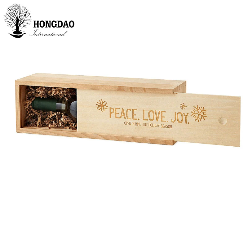 
HONGDAO Wholesale Unfinished 3 Bottle Wooden Wine Box,wooden gift box wine storage holder 
