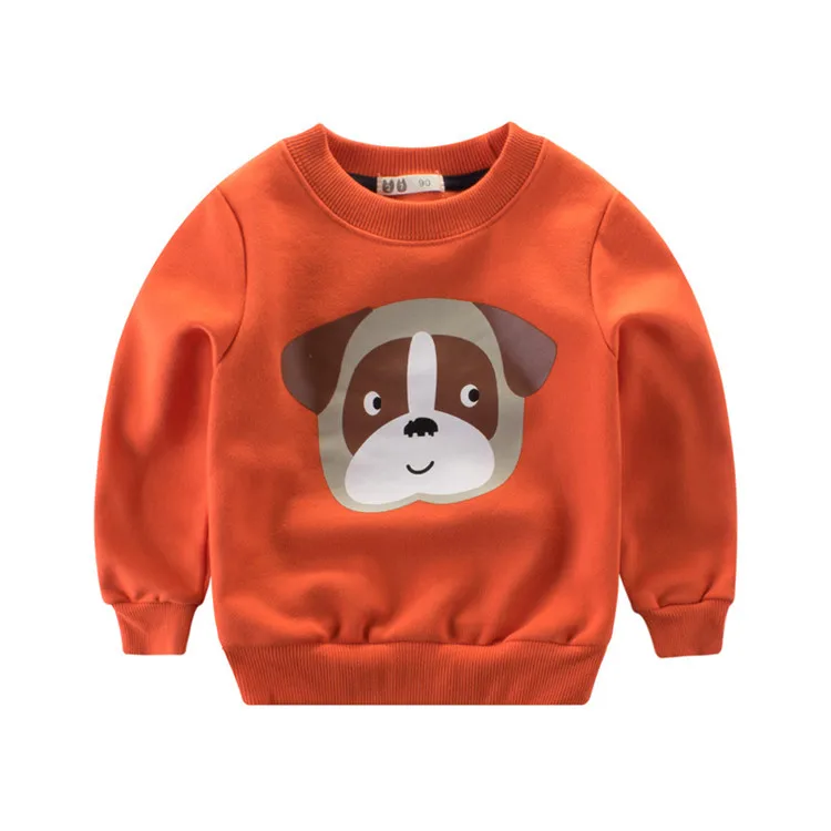 New Design Cotton Children Boys Sweatshirts Cute Cartoon Animal Kids Hoodies Sweater