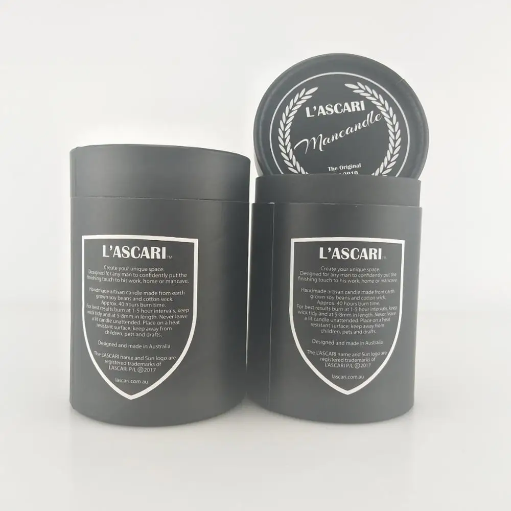 custom cylinder packaging for candle containers