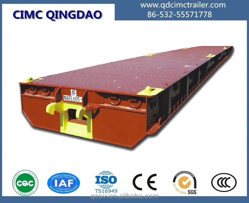 100ton CIMC brand Ro-Ro trailer mafi roll semi trailer