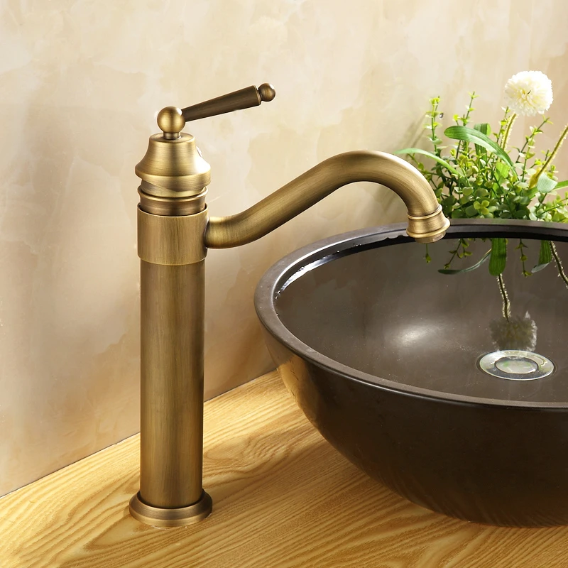
Unique sanitary ware antique brass bathroom faucet with ceramic cartridge 