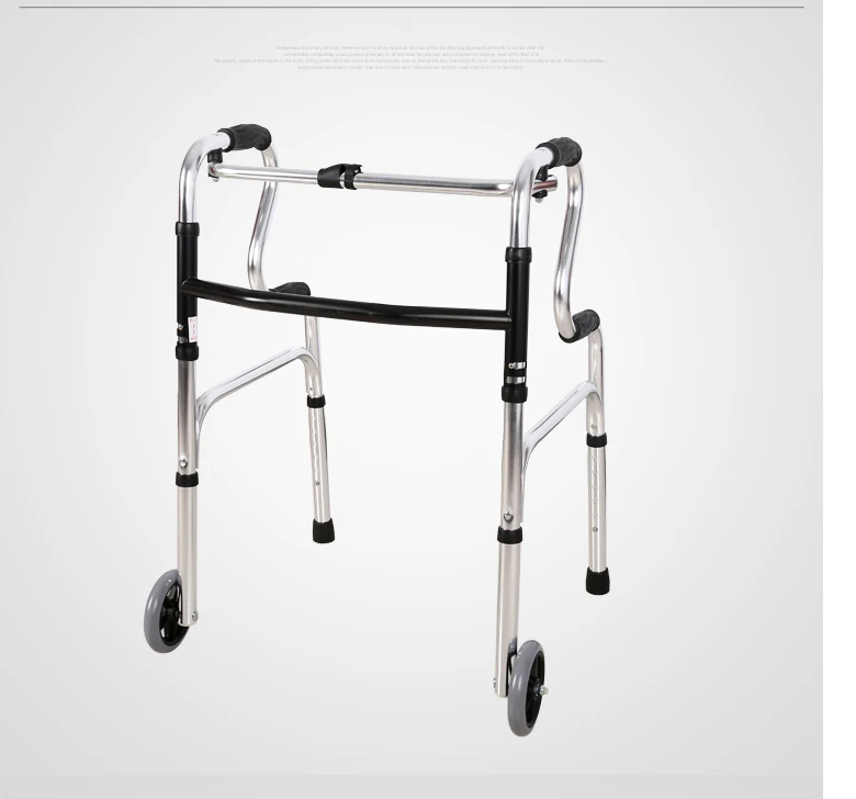 
Переносное складное устройство для помощи при ходьбе с колесиком из алюминиевого сплава 
