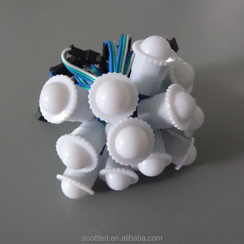 16mm transparent/milky cover LED pixel light rgb 16mm led point light