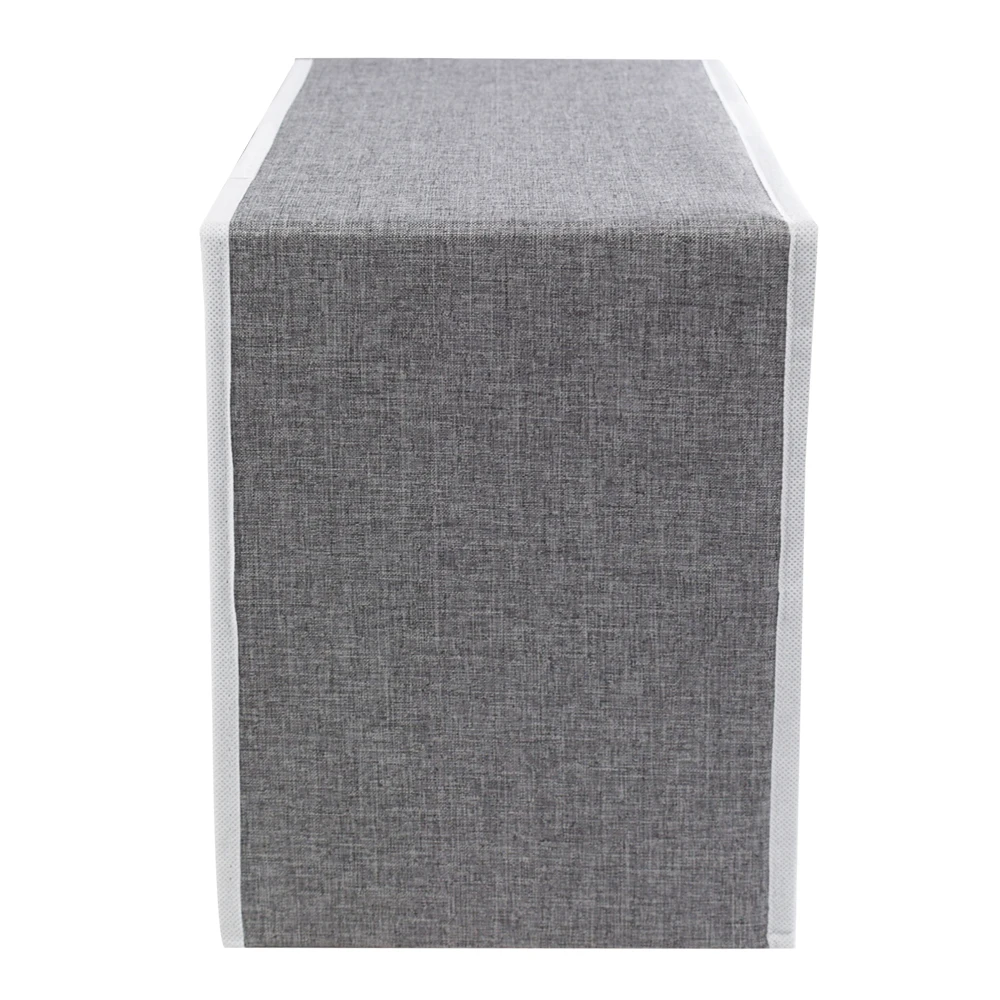 Big Capacity 300D polyester linen fabric cloth storage box cube cabinet foldable 3 Layers underwear drawer organizer